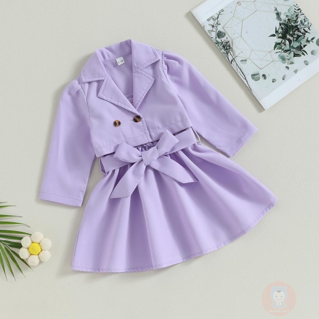 Set Đầm Sát Nách Thắt Eo + Áo Khoác Thời Trang Cho Bé Gái LAA6