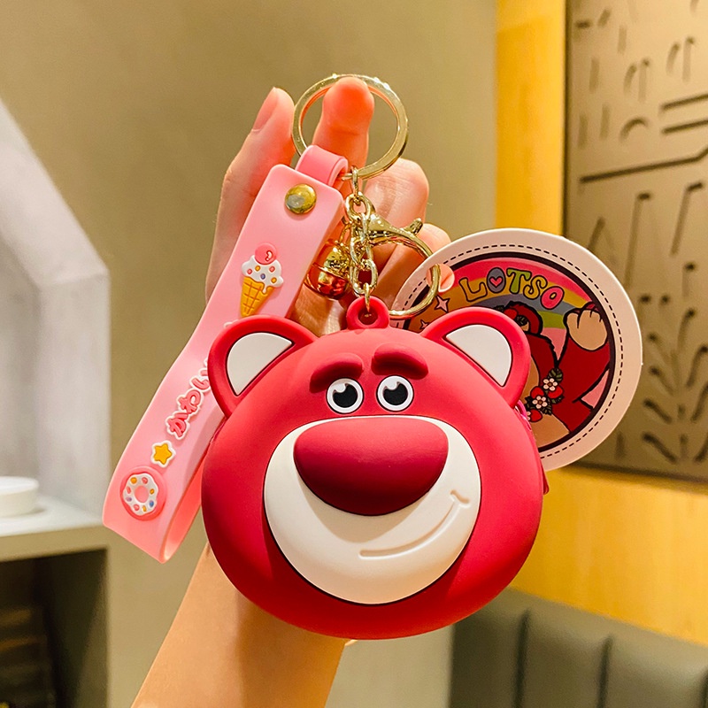 Xilan Móc Khóa / Túi Xách / Móc Khóa / Tiền Xu Hình Gấu Dâu Tây Hoạt Hình