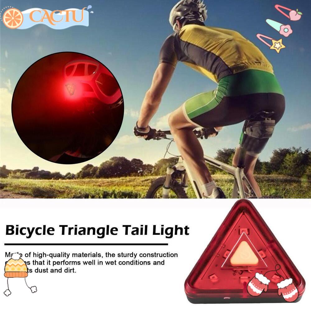 CACTU Đèn Đuôi Xe Đạp Leo Núi Hình Tam Giác Sạc USB Mới