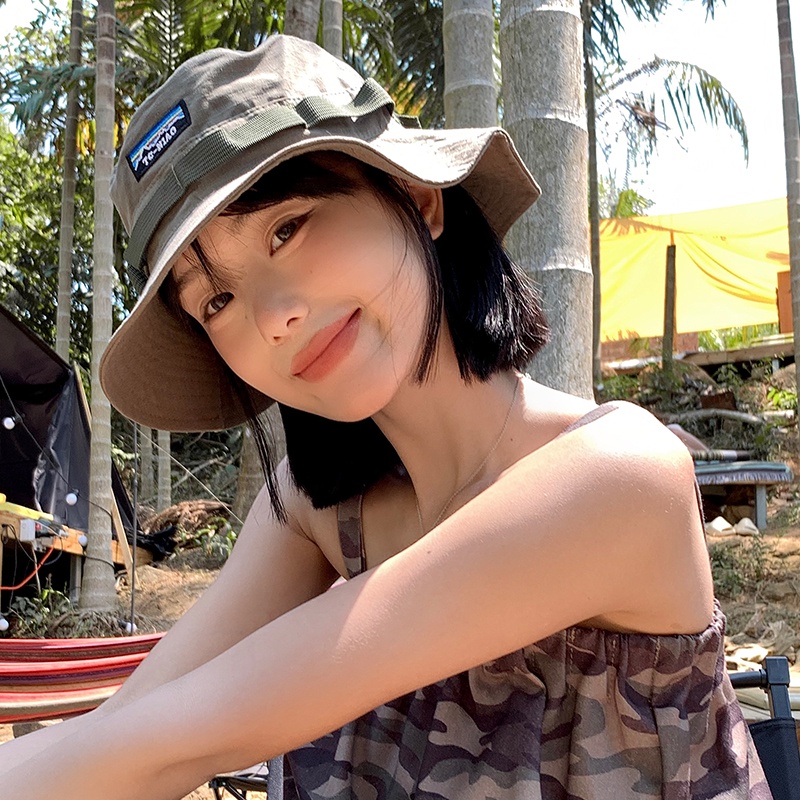 Mũ Tai Bèo Chống Nắng Thêu Họa Tiết Phong Cách Hàn Quốc Cho Nam Nữ