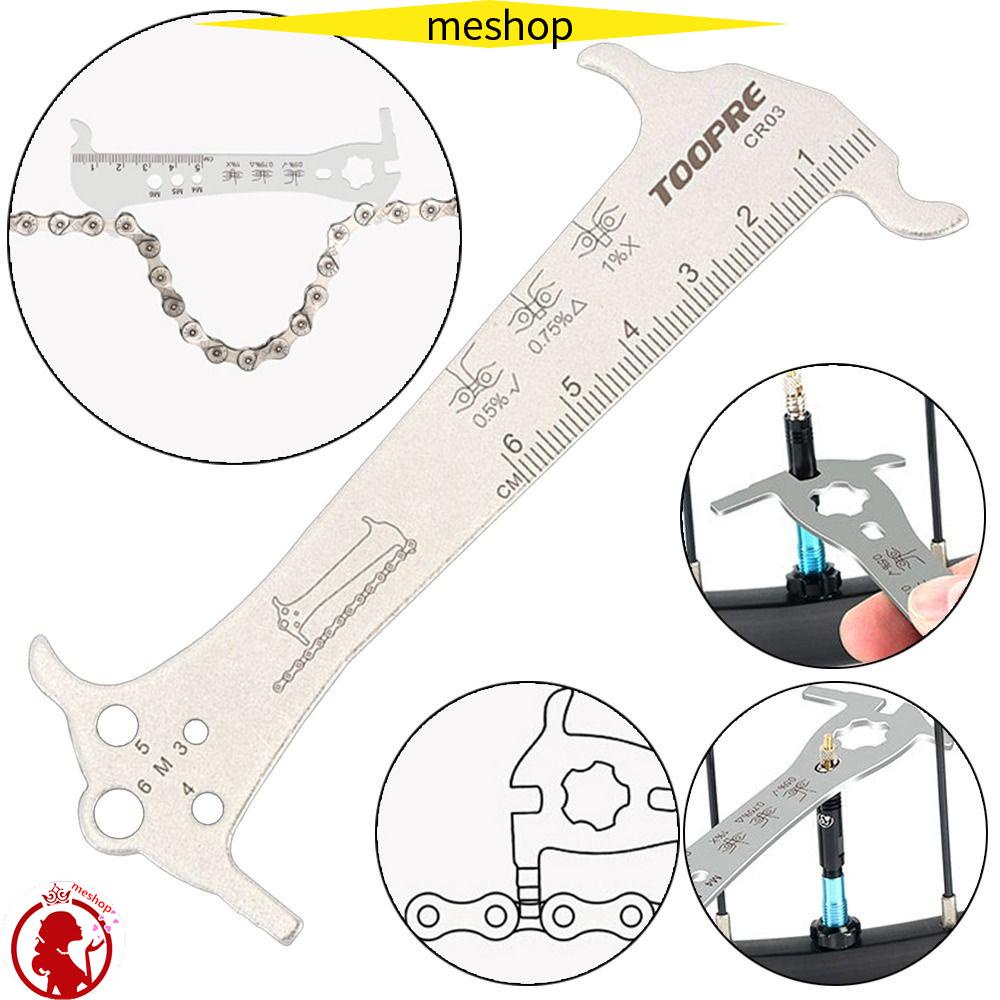 ME Thước Đo Dây Xích Xe Đạp 6 Trong 1 Bằng Thép Không Gỉ Bền Bỉ