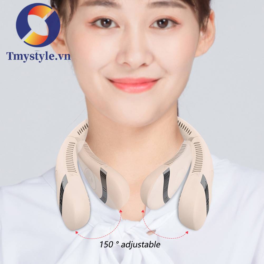 Quạt Thể Thao Đeo Cổ Không Cánh 5000mAh Có Thể Sạc Lại Bằng Cổng USB