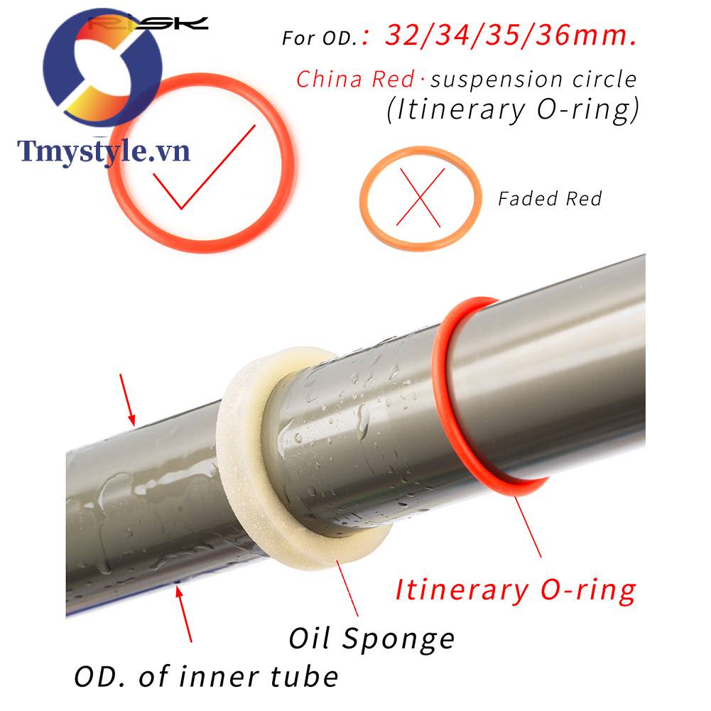 Set 5 Vòng Đệm Chữ O Chống Bụi Cho Phuộc Trước Xe Đạp