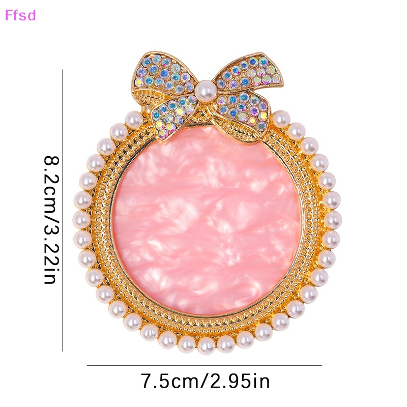 1 Bảng Pha Màu Vẽ Móng Tay Giả Bằng Nhựa Resin Có Dây Ruy Băng Ngọc Trai