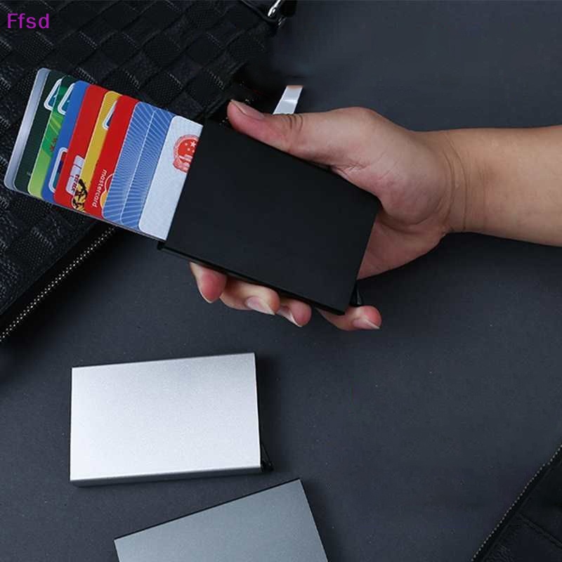 Ví Đựng Thẻ ID / Danh Thiếp Bằng Kim Loại Nhôm Mỏng Chống Trộm