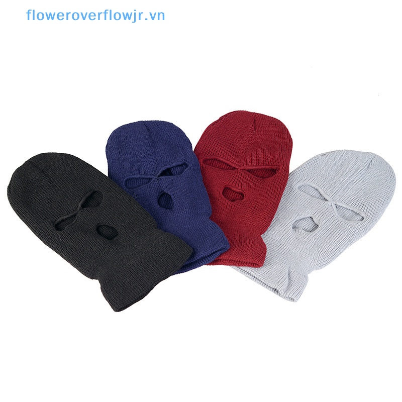 1 Mũ Balaclava Thêu 3 Lỗ Giữ Ấm Mùa Đông Cho Unisex