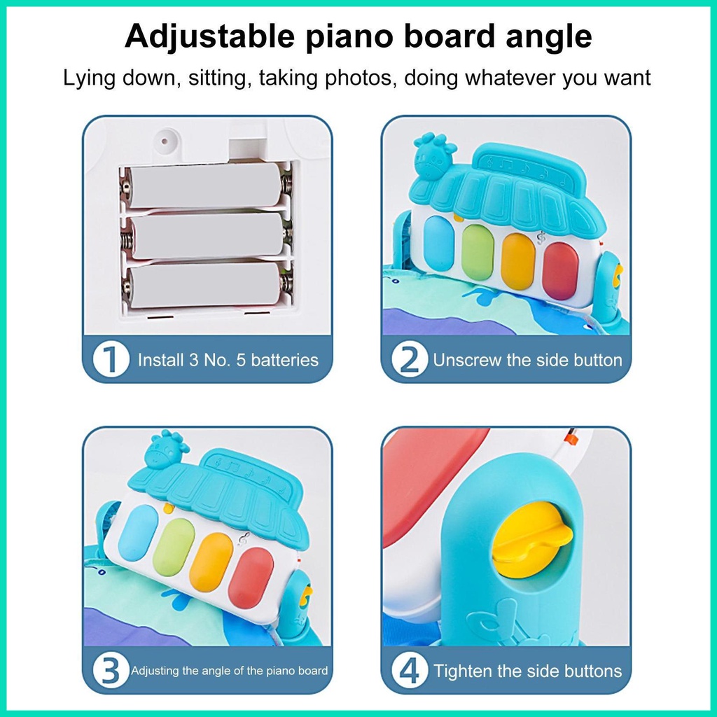 Thảm Chơi Đàn Piano Chống Trượt Nhiều Màu Sắc Cho Bé