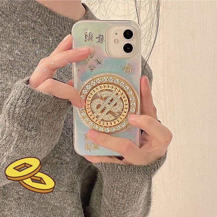 Ốp Điện Thoại Tpu Hình Đồng USD Có Thể Xoay DIY Cho iPhone 14 11 12pro Iphone13 Xsmax 7 8Ptpu