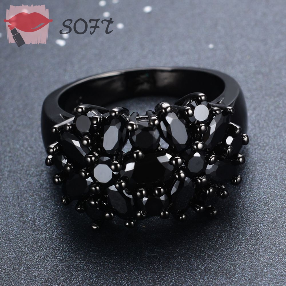 SOFTNESS Nhẫn Nữ Hình Oval Độc Đáo Thời Trang