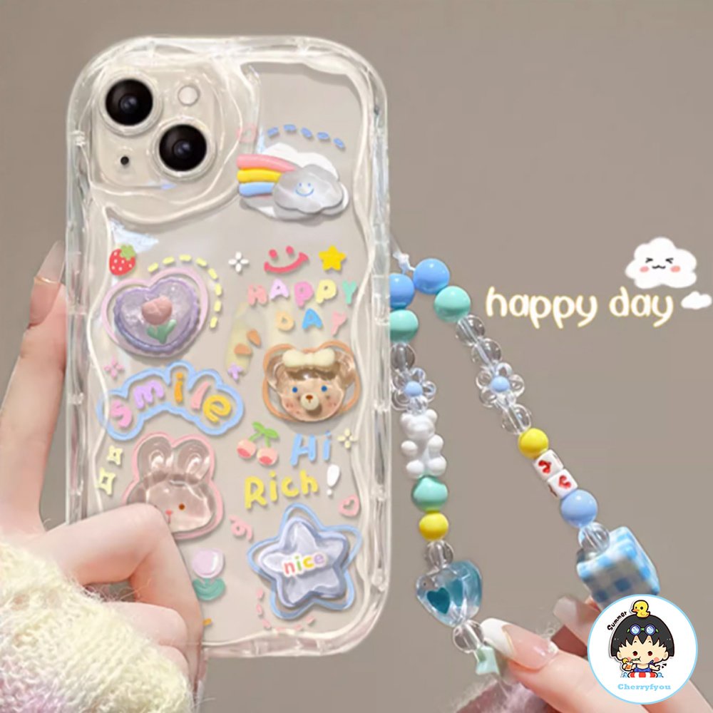 Ốp Điện Thoại TPU Mềm Hình Thỏ Gấu 3D Dễ Thương Chống Sốc Cho IPhone 11 12 13 14 Pro Max