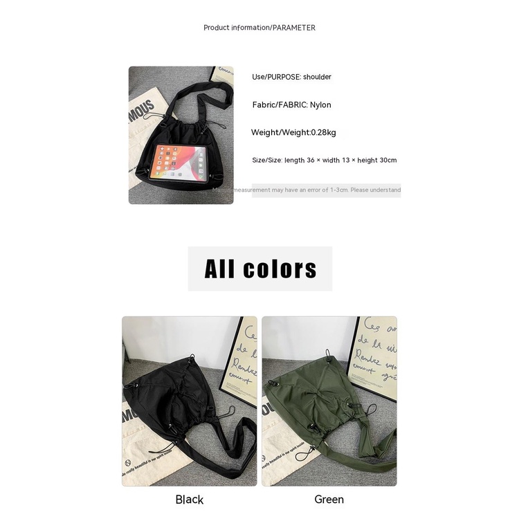 Túi Đeo Chéo Vai Sức Chứa Lớn Phong Cách Đường Phố Nhật Bản Dành Cho Nam