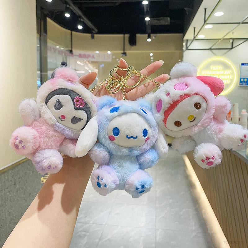 Thú Nhồi Bông Hình Nhân Vật Hoạt Hình Sanrio Kuromi Melody Cinnamoroll Hello Kitty Màu Gradient Cho Bé Gái YS2 SY2