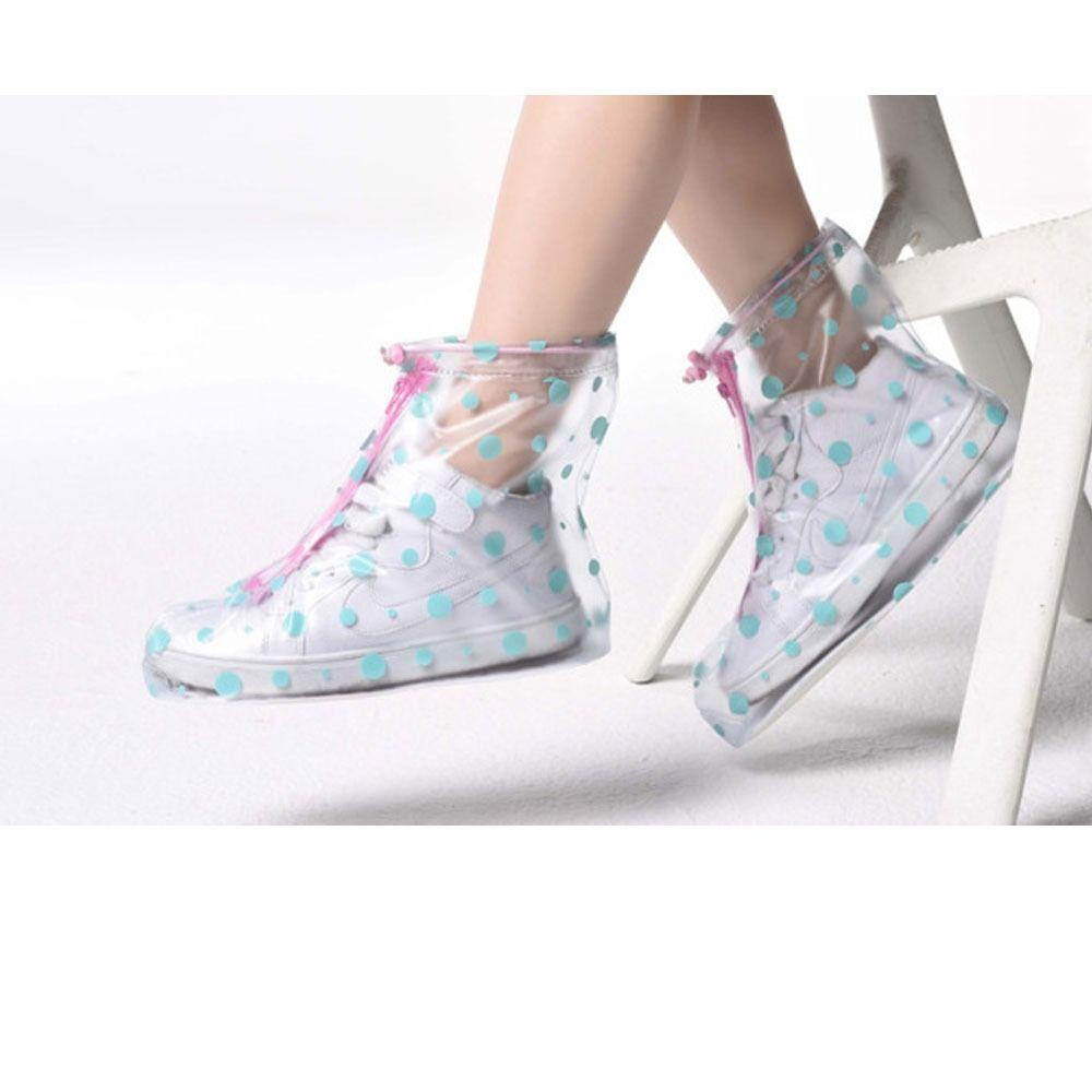KRNY 1 Cặp Vỏ Bọc Giày Bốt Cao Gót Họa Tiết Hoa / Chấm Bi Màu Trắng Có Thể Tái Sử Dụng