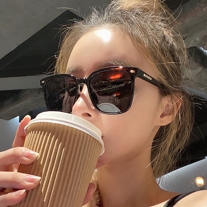 Kính Mát Gọng Vuông Chống Tia UV Phong Cách Hàn Quốc