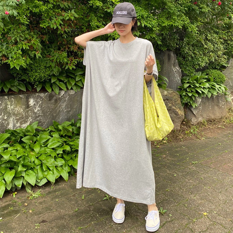 Đầm Thun Cánh Dơi Dáng Rộng Màu Sắc Thời Trang Cho Nữ