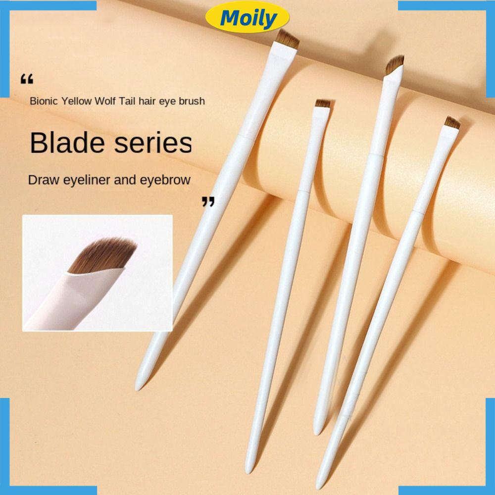 MOILYVN Bộ 4 Cọ Kẻ Mắt Siêu Mỏng Đầu Phẳng Chất Lượng Cao