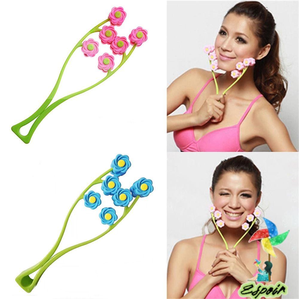 ESPO Cây Lăn Mát Xa Mặt Co Giãn Chống Nếp Nhăn Hình Bông Hoa