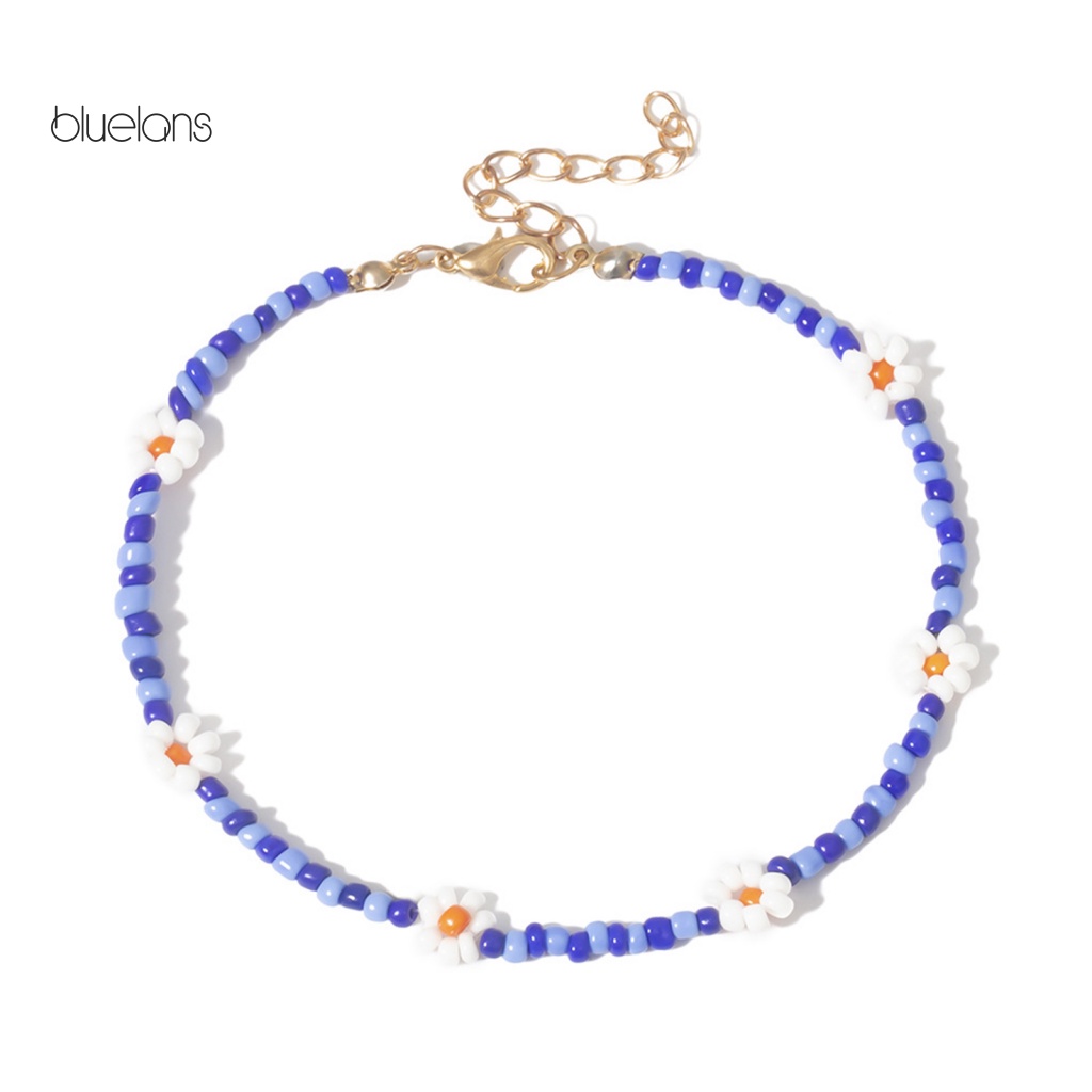 Vòng cổ Hạt Nhiều Màu Hình Hoa Nhỏ Dễ Thương Phong Cách Bohemian Thời Trang Cho Nữ