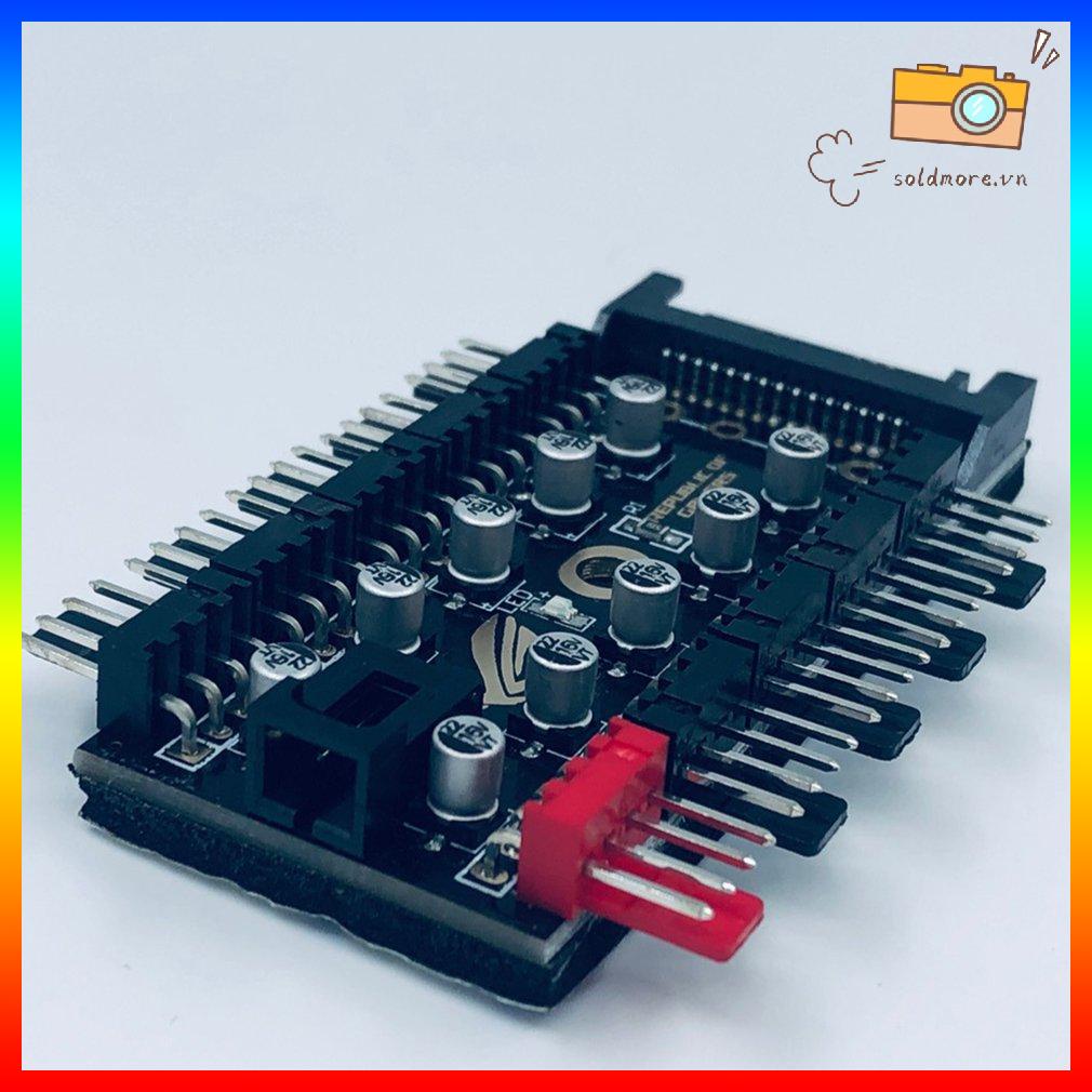 Máy Tính 1 Đến 10 4Pin Quạt Làm Mát Cáp Chia Hub 12V PWM LED Bộ Chuyển Đổi Nguồn Sata Bộ Điều Khiển Tốc Độ Cho Khai Thác Máy Tính