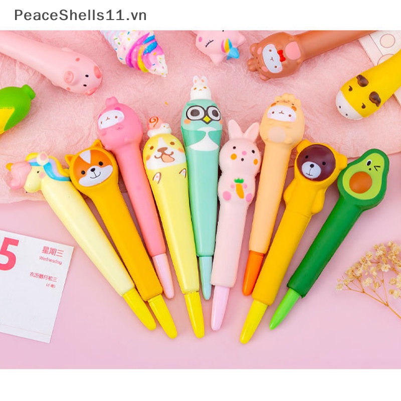 Bút Mực Gel Mềm Mại Họa Tiết Hoạt Hình Dễ Thương Sáng Tạo