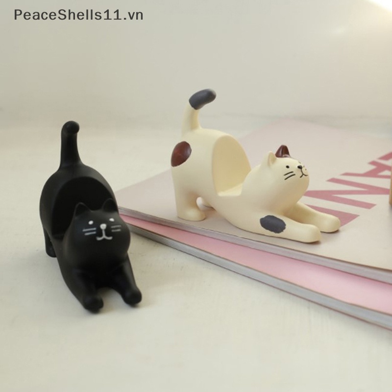 Giá Đỡ Điện Thoại Bằng Nhựa Resin Thiết Kế Hình Mèo Dễ Thương Tiện Lợi