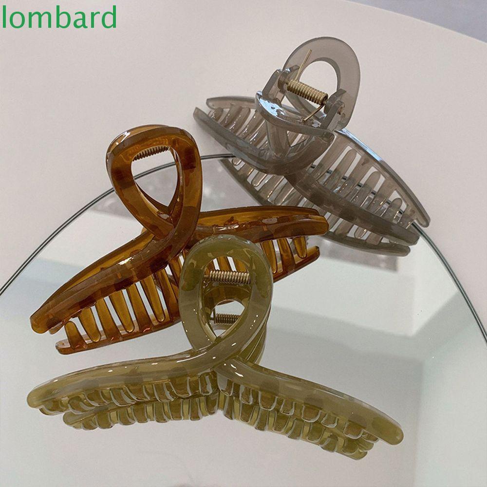 LOMBARD Kẹp Tóc Đuôi Ngựa Bằng Nhựa Thời Trang Cho Nữ Giá Đỡ