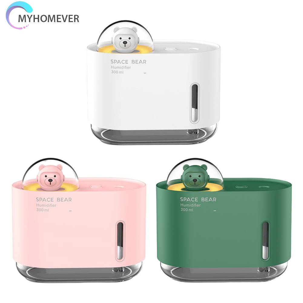 Máy Phun Sương Tạo Ẩm 300ML Có Đèn Nhiều Màu Sắc