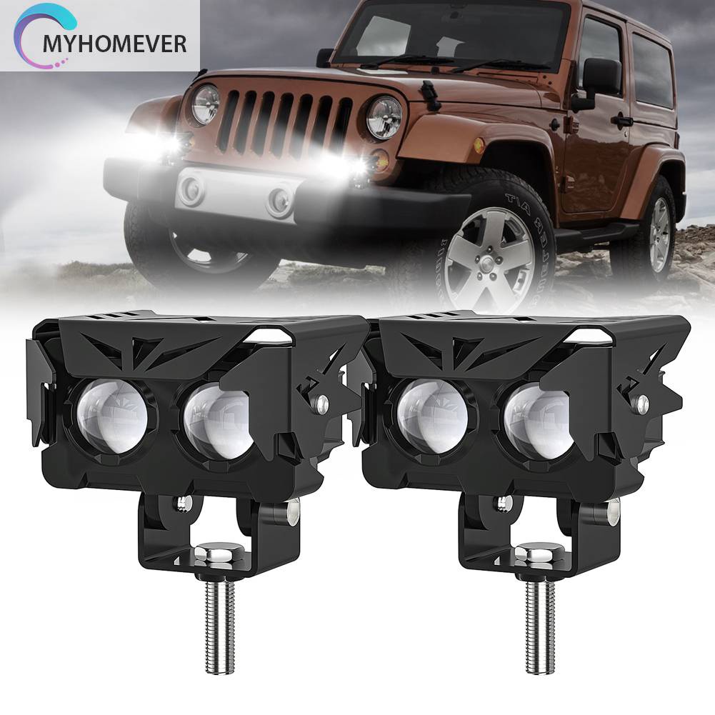 Set 2 Đèn LED Sương Mù Siêu Sáng Dành Cho Xe Mô Tô Jeep 4x4