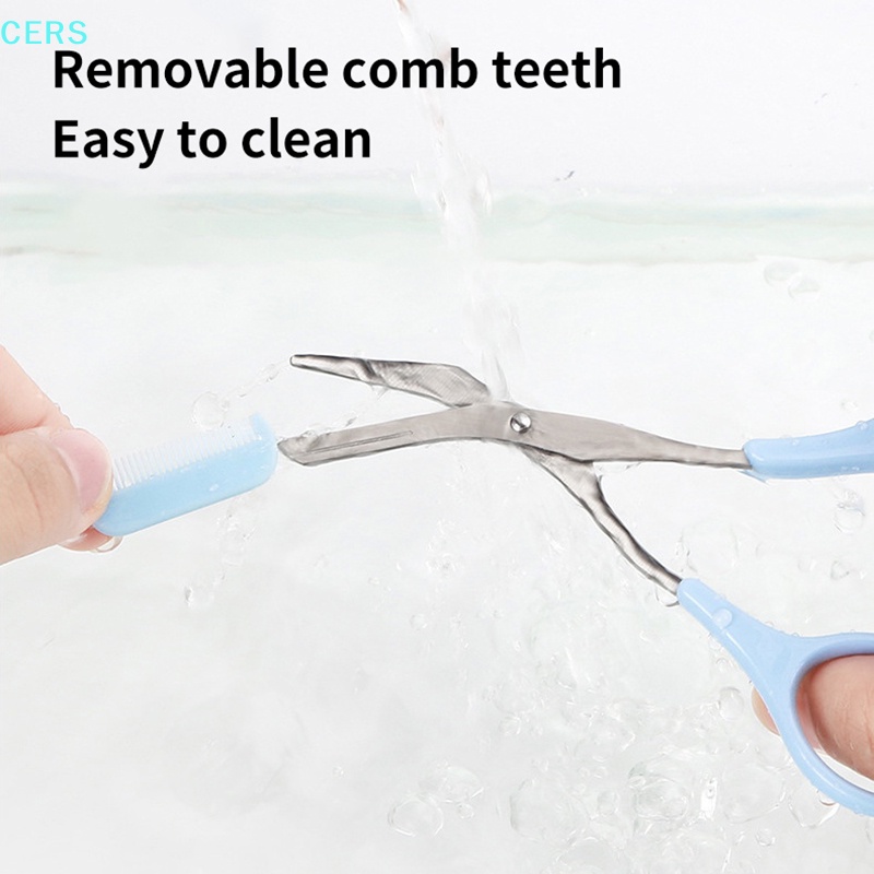 Kéo Tỉa Lông Mày Làm Đẹp Bằng Thép Không Gỉ Kèm Lược RS Dành Cho Bạn Nữ