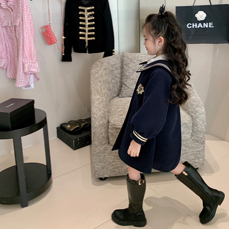 Áo Khoác Len Tay Dài Phong Cách Hàn Quốc Thời Trang Thu Đông Mới Cho Nữ