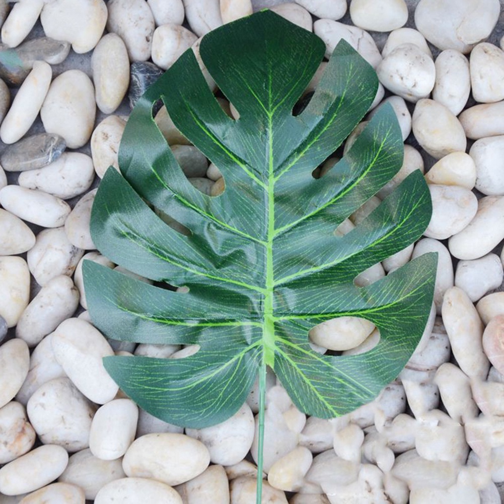 Set 20 Lá Monstera Nhân Tạo Trang Trí Nhà Cửa Sân Vườn