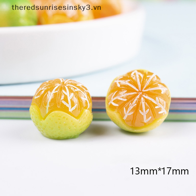 Set 10 Trái Cây 3D Mini Bằng Nhựa Resin Trang Trí Sổ Tay DIY