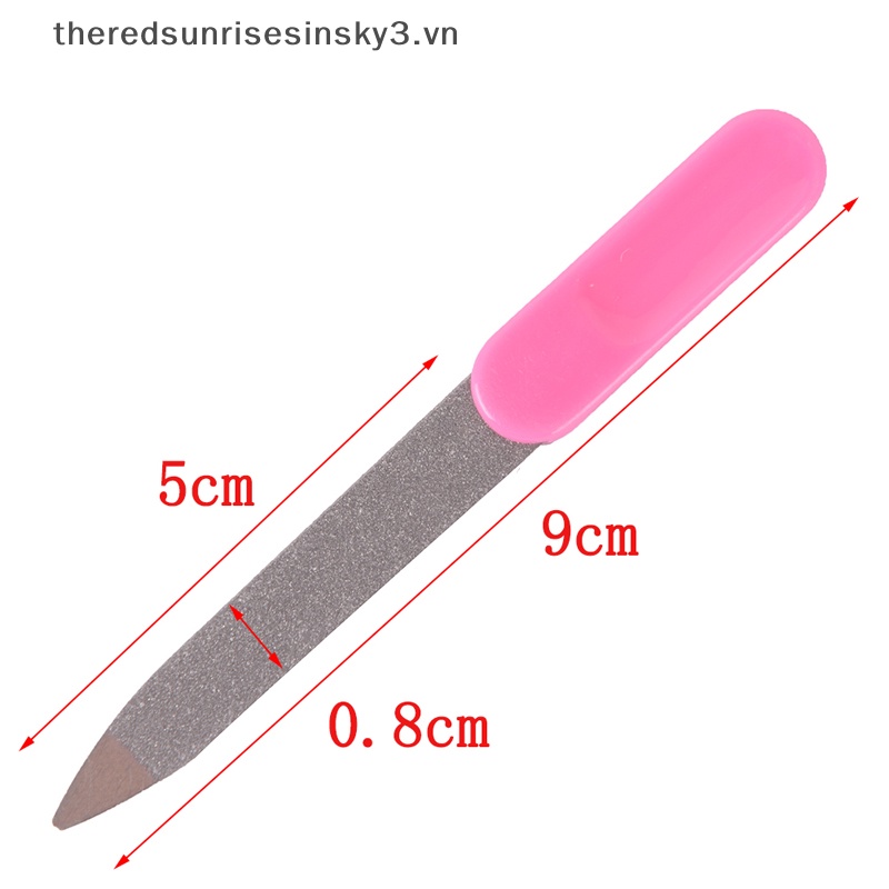 Bộ 5 Cây Dũa Móng Tay Bằng Kim Loại Hai Mặt Thời Trang