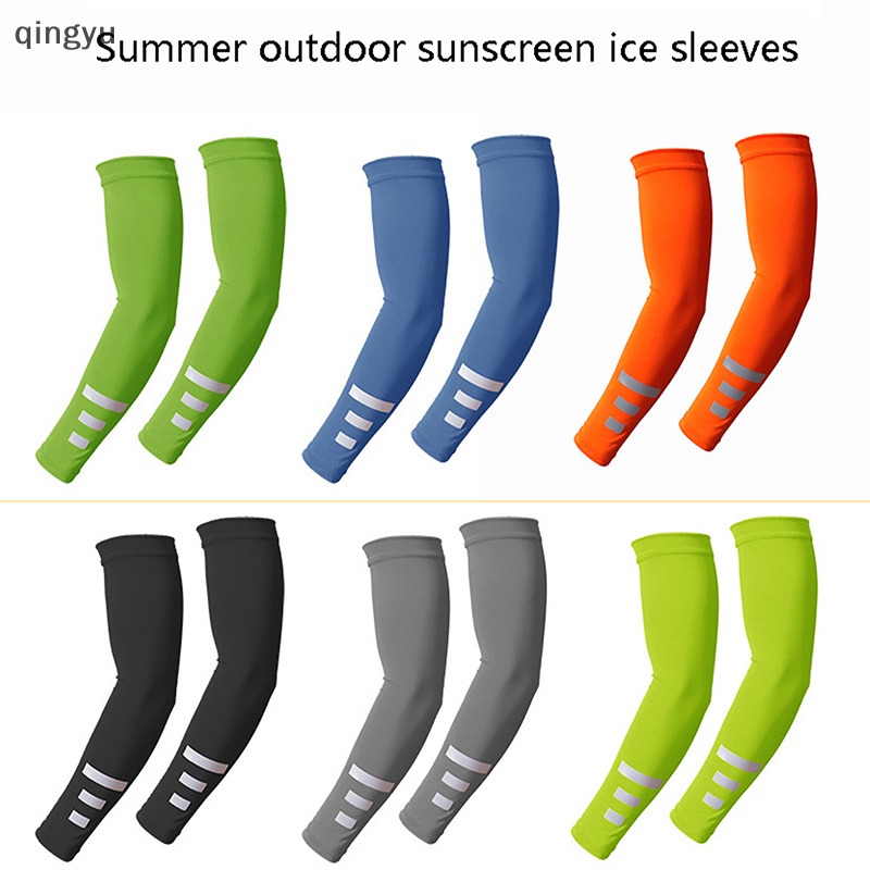 Bộ 2 Găng Cánh Tay Bằng Lụa Lạnh Thoáng Khí Chống Tia UV Dành Cho Nữ