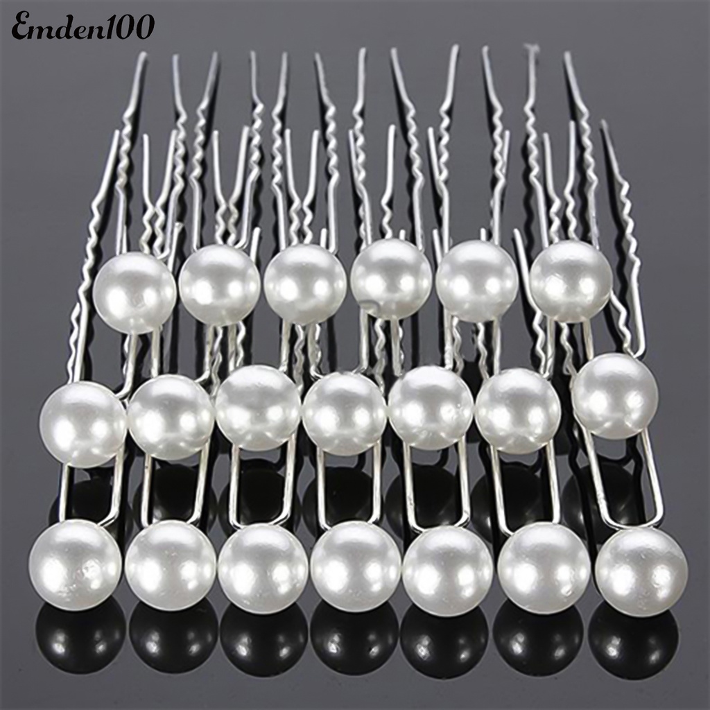 Set 20 Kẹp Tóc Đính Ngọc Trai Giả Thời Trang Cho Nữ