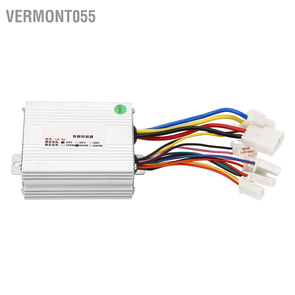 Vermont055 Bộ điều khiển động cơ tốc độ 24V 500W và bàn đạp ga có phím khóa cho xe điện Scooter