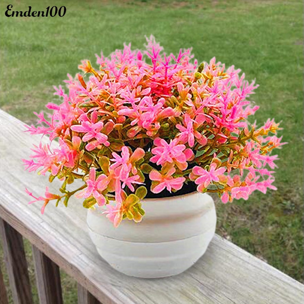EMDEN 1 Bộ Chậu Cây Nhân Tạo Bằng Nhựa Để Bàn Dùng Trang Trí