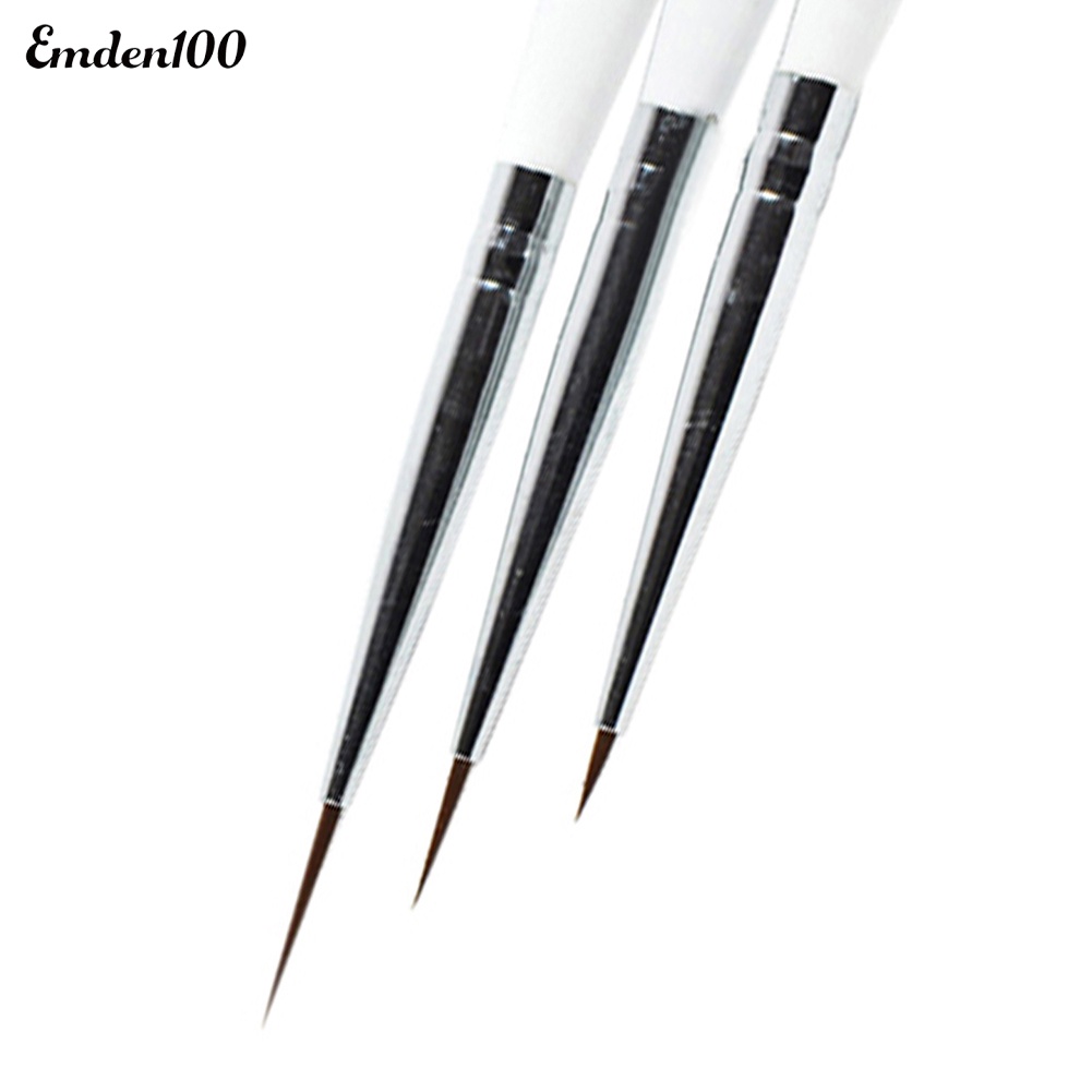 Set 3 Cọ Vẽ Trang Trí Móng Tay Nghệ Thuật Chuyên Nghiệp