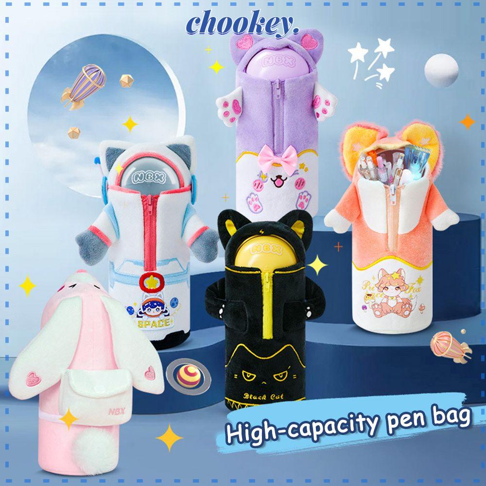 CHOOKEY Túi Đựng Bút Chì Phủ Lông Dễ Thương Tiện Dụng Cho Học Sinh