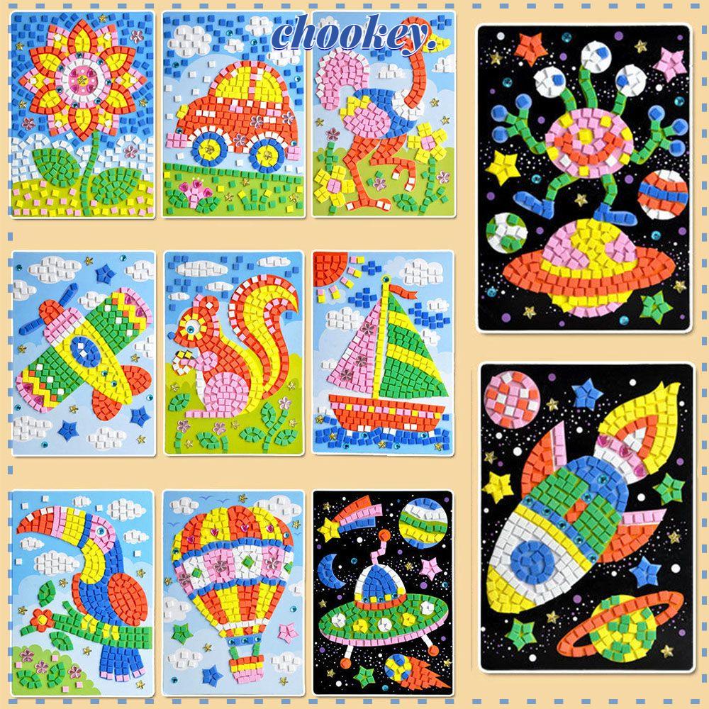 CHOOKEY Sticker Dán Tường Họa Tiết Hoạt Hình 3D