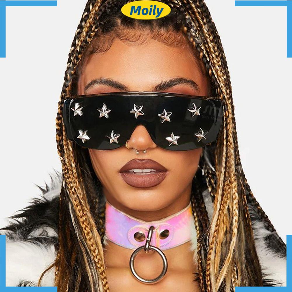 MOILYVN Kính Mát Oversized Hình Ngôi Sao Năm Cánh