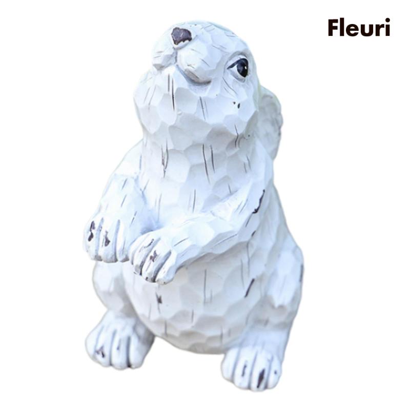 Tượng Hình Thỏ Bằng Nhựa Resin Trang Trí Trong Nhà / Ngoài Trời