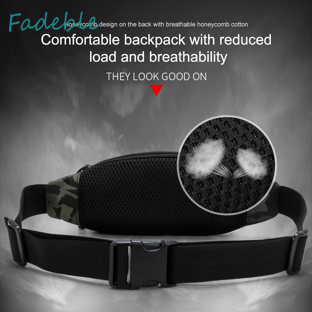 Túi Đeo Hông Thể Thao Thoáng Khí Có Khóa Kéo