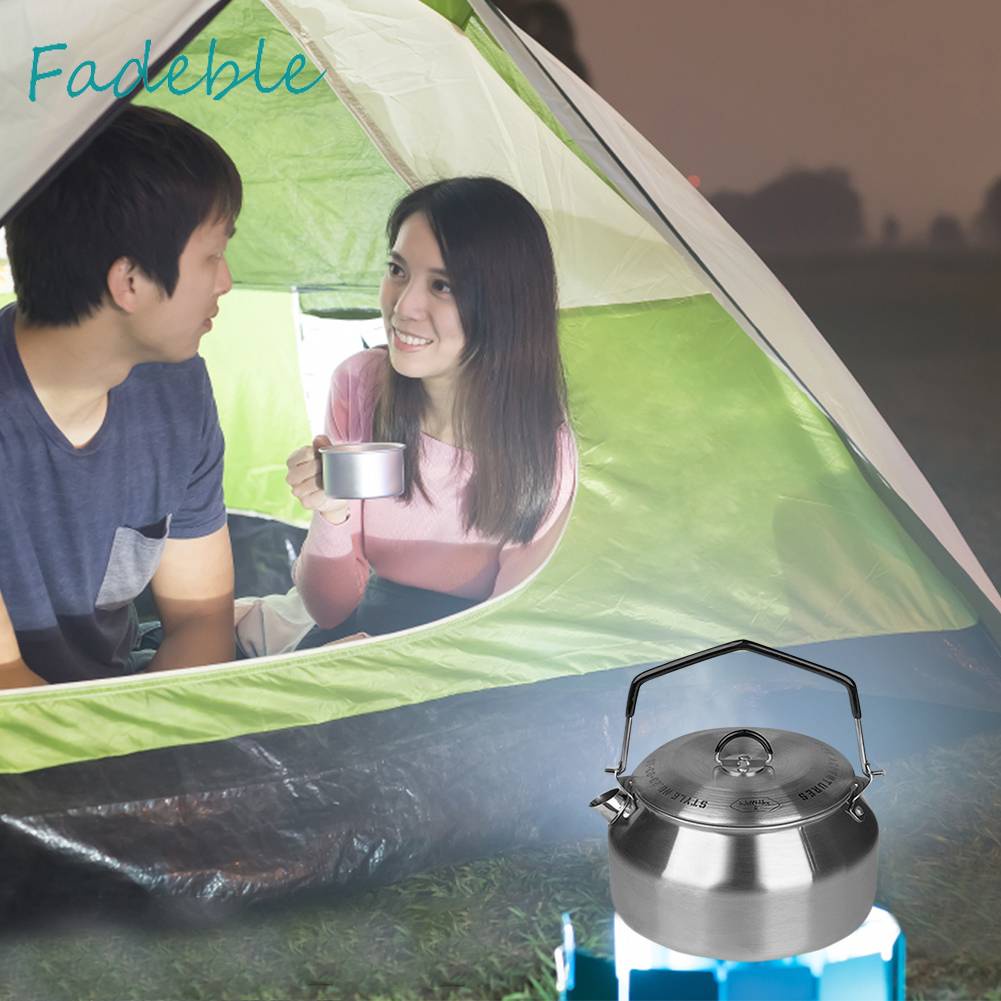 Ấm Đun Nước Mini 1L Có Tay Cầm Chống Bỏng Khi Đi Cắm Trại