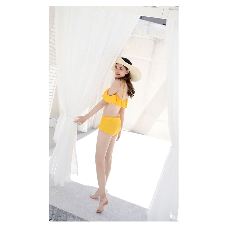 Bộ Đồ Bơi Bikini Hai Dây Tua Rua Thời Trang Mùa Xuân Cho Nữ