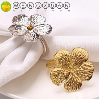 4 / 6 Vòng nhẫn giữ khăn ăn hình hoa may mắn trang trí bàn tiệc tiện lợi