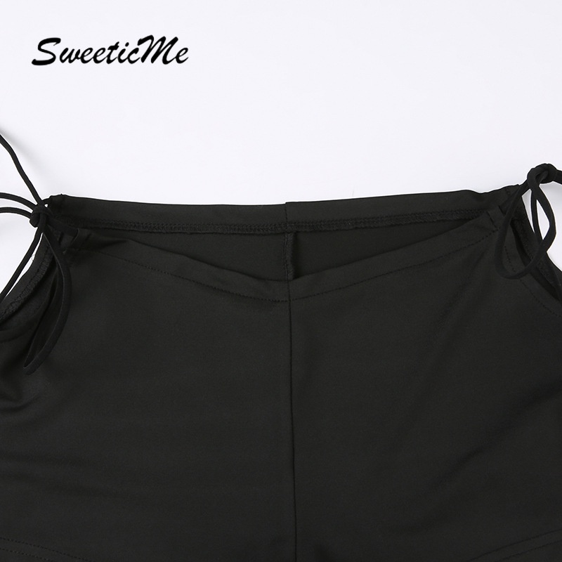 Quần Short Lưng Thấp Màu Trơn Dáng Ôm Thời Trang 2023 Quyến Rũ Cho Nữ