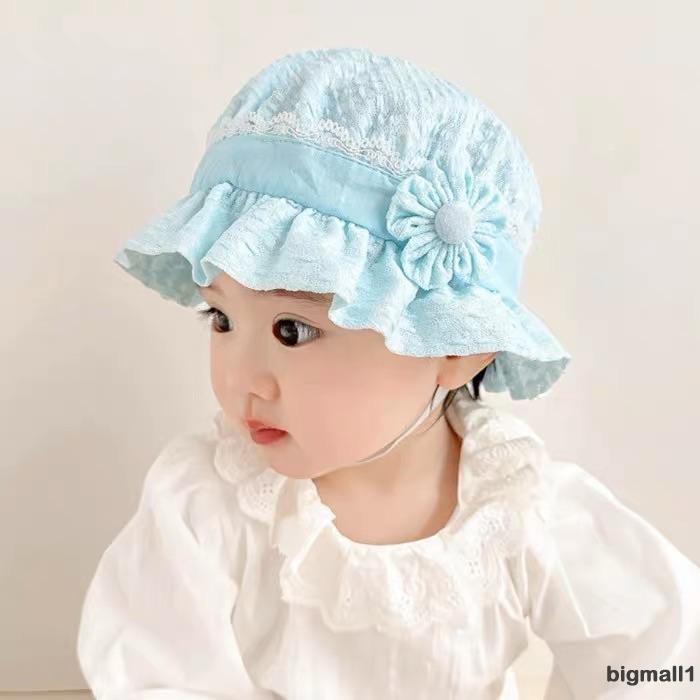 Nón Tai Bèo Vành Rộng Họa Tiết Hoa Dễ Thương Cho Bé Gái