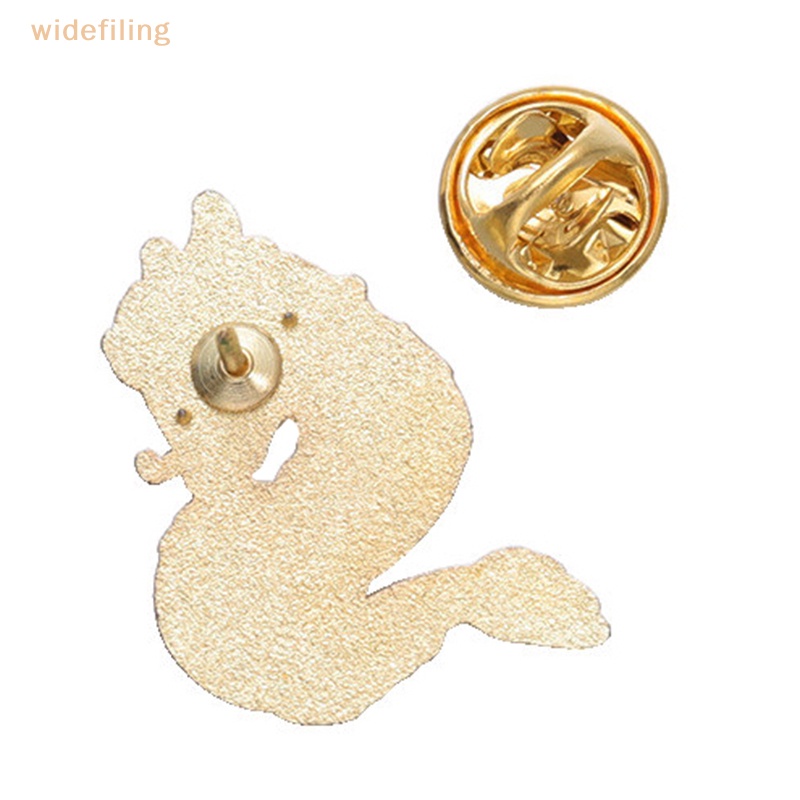 Trâm Cài Áo Hình Rồng Hoạt Hình Tráng Men Màu Trắng Dành Cho Nữ