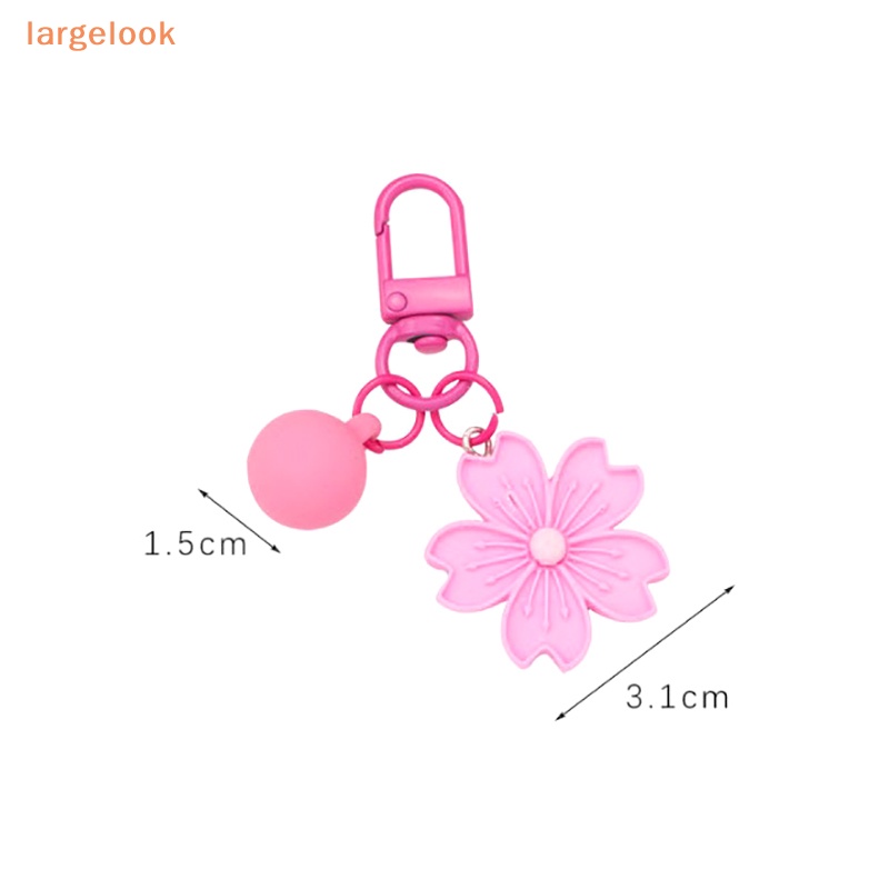 [Lớnlook] Móc Khóa Trang Trí Túi Đựng Tai Nghe / Túi Xách Hình Quả Cầu Sơn Màu Hoa Anh Đào Nhiều Màu Dễ